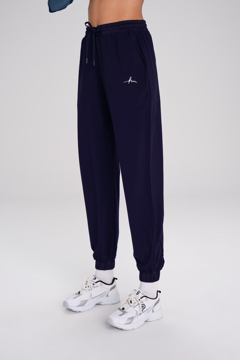 Hasema Active Elasticated Hem Navy Blue Jogger Sports Pants Tracksuit Bottoms ACT-1