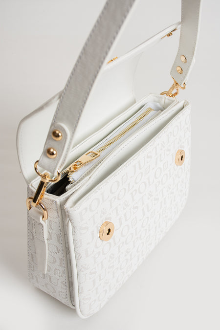 Just Polo Women's Three-Compartment Shoulder Bag Color Beige - MALLTURK