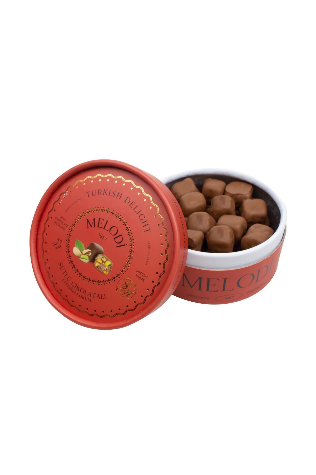 Melodi cikolata Milk Chocolate Extra Pistachio Turkish Delight 250 g - MALLTURK