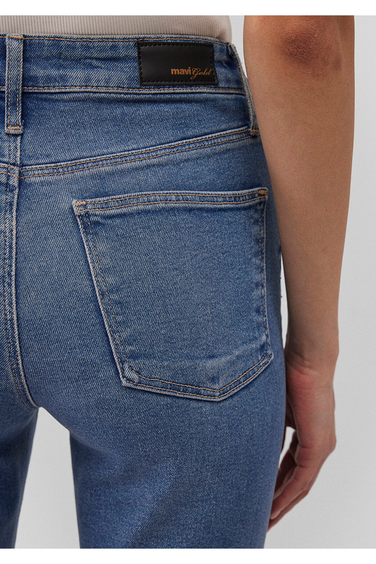 Cindy Gold Shape Dark Mavi Jeans 100277-87897 - MALLTURK