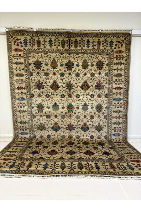 Afgan Rug Hand-Woven Sultani Design 100% Wool Natural Dye Elsanat Eseri - MALLTURK