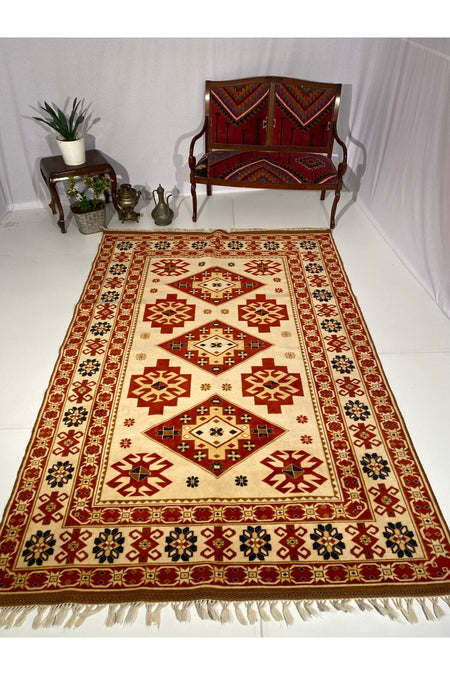 SIRVAN Rug Hand-Woven Antik Yoruk Rug-189 X 270 - MALLTURK
