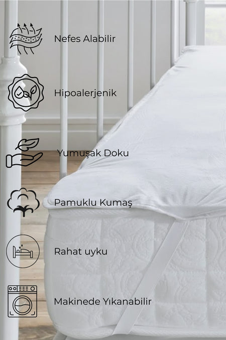 Denizli Waterproof Cotton Fitted Baby & Kids Mattress Protector - MALLTURK