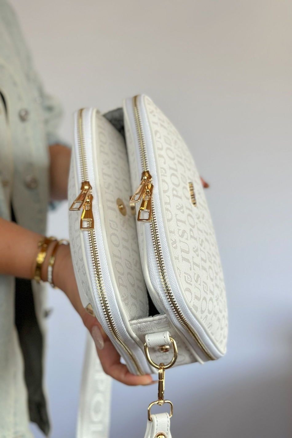 Just Polo Original Women's New Season 3-Compartment Luxury Soft Leather Adjustable Crossbody Shoulder Bag - MALLTURK
