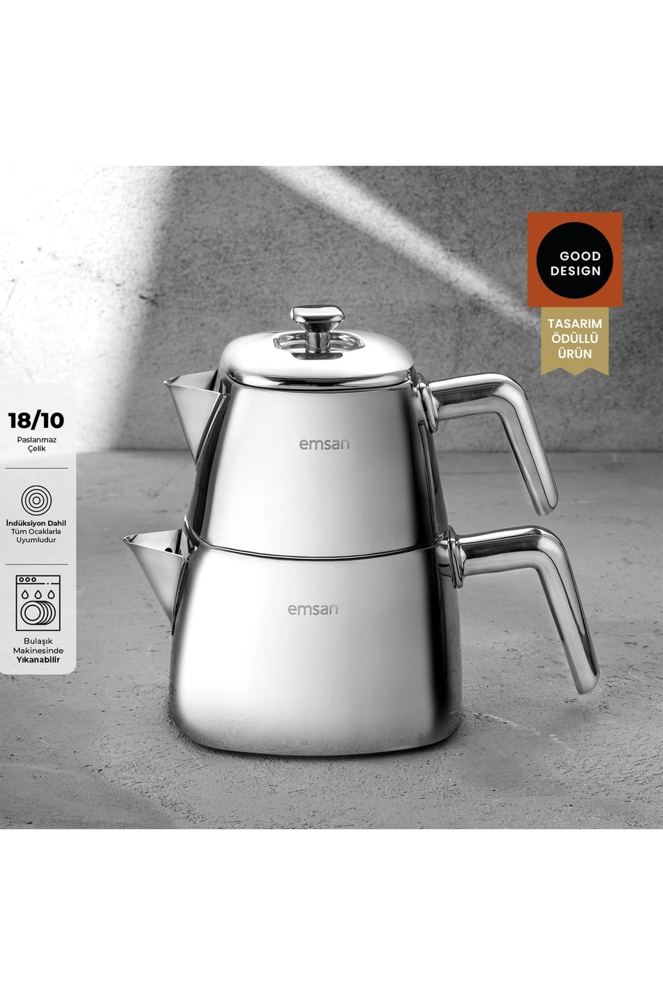 Emsan Tea Time Teapot Set Small 0.7 Lt - 1.5 Lt - MALLTURK