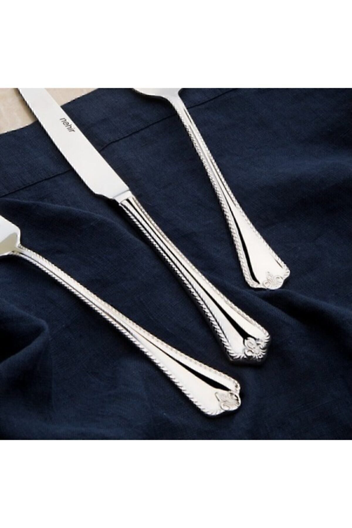 Nehir fulya Plain 12 Piece yemek Fork Set - MALLTURK