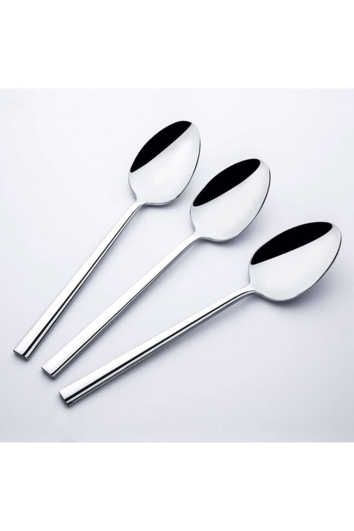 Nehir dalyan Model Plain 1 Set 6 Piece tatli Spoon Set - MALLTURK