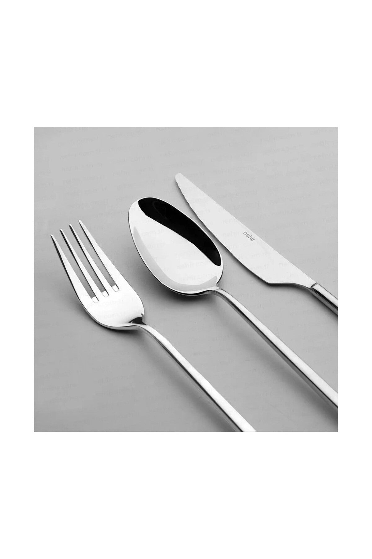Nehir gloria 72 Piece Flatware Set takimi 12 Place Setting Stainless Steel - MALLTURK