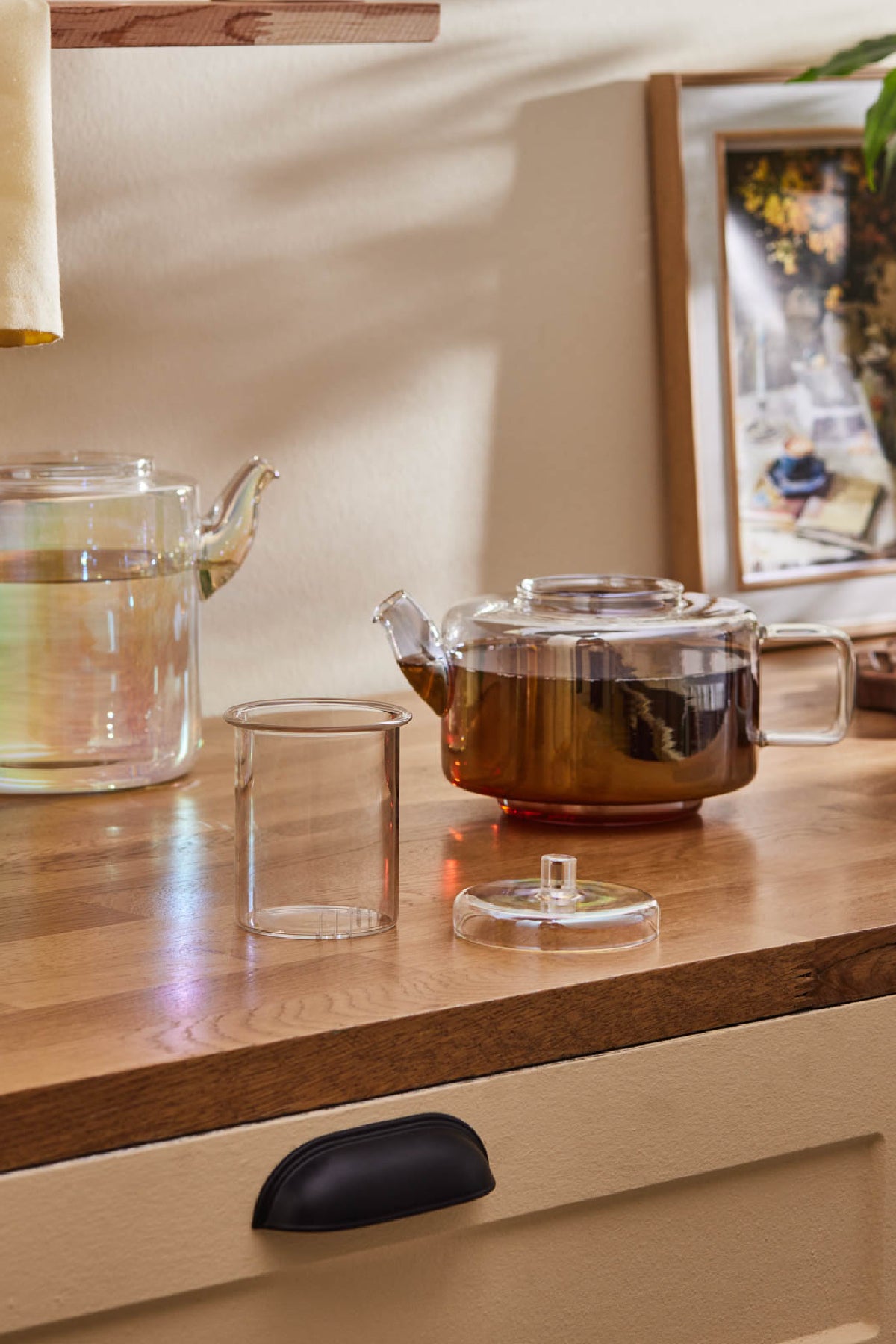 Karaca Flat Borosilicate Glass Midi Teapot Luster - MALLTURK