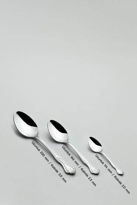 Nehir lalezar Satin 12 Place Setting 84 Piece deri Boxed Flatware Set - MALLTURK
