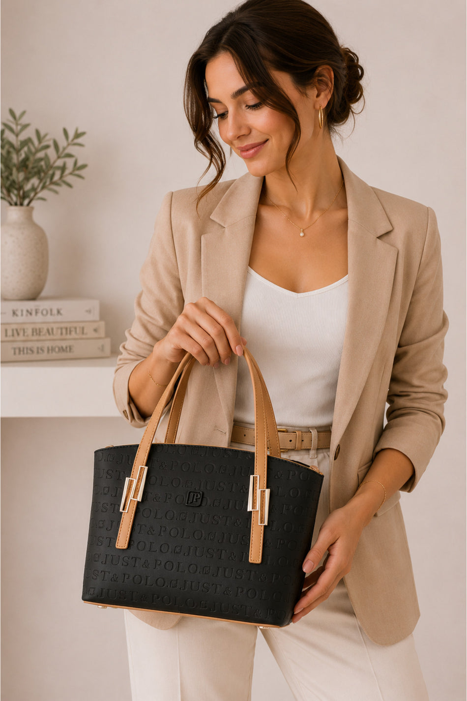 Just Polo Original Women's New Season 5-Compartment Luxury Soft Leather Adjustable Crossbody Stylish Shoulder Bag - MALLTURK