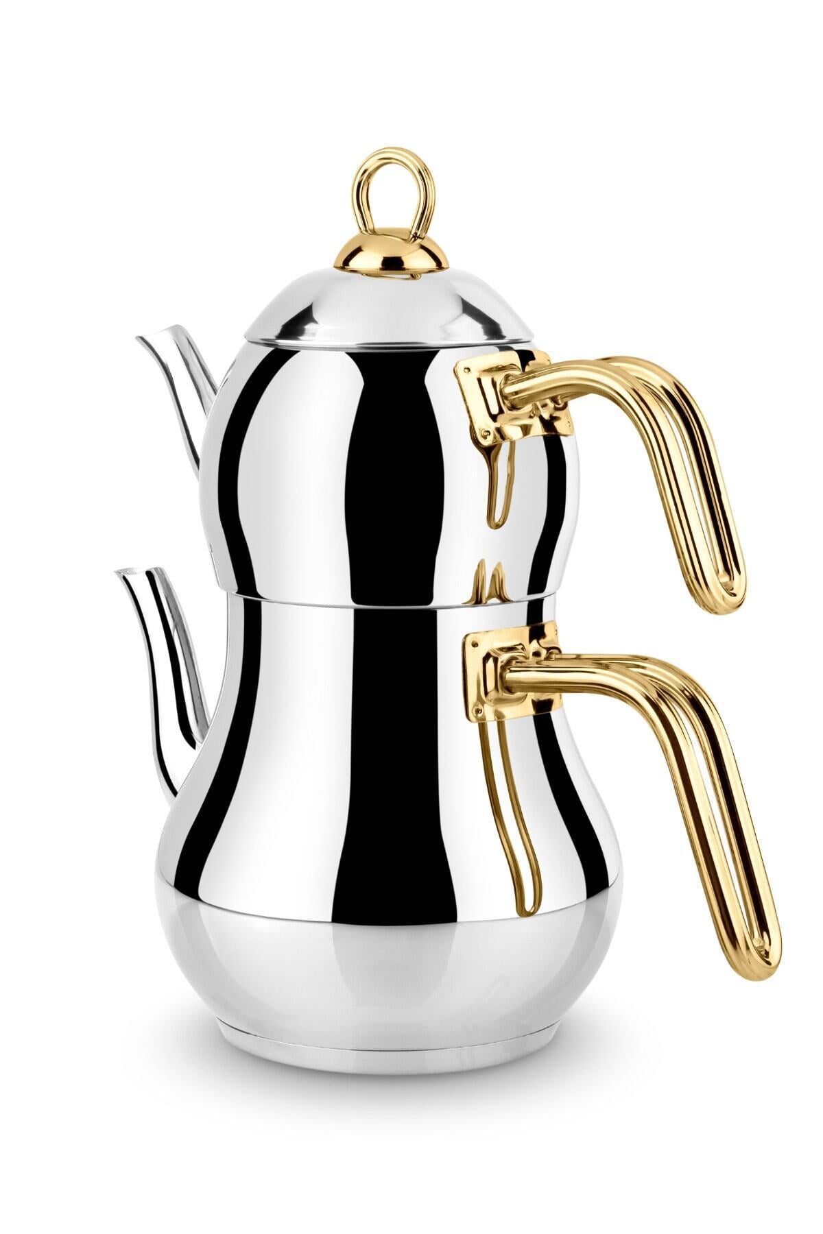Lines SAHMERAN TEAPOT GOLD HANDLE NO. 2 Mini size - MALLTURK