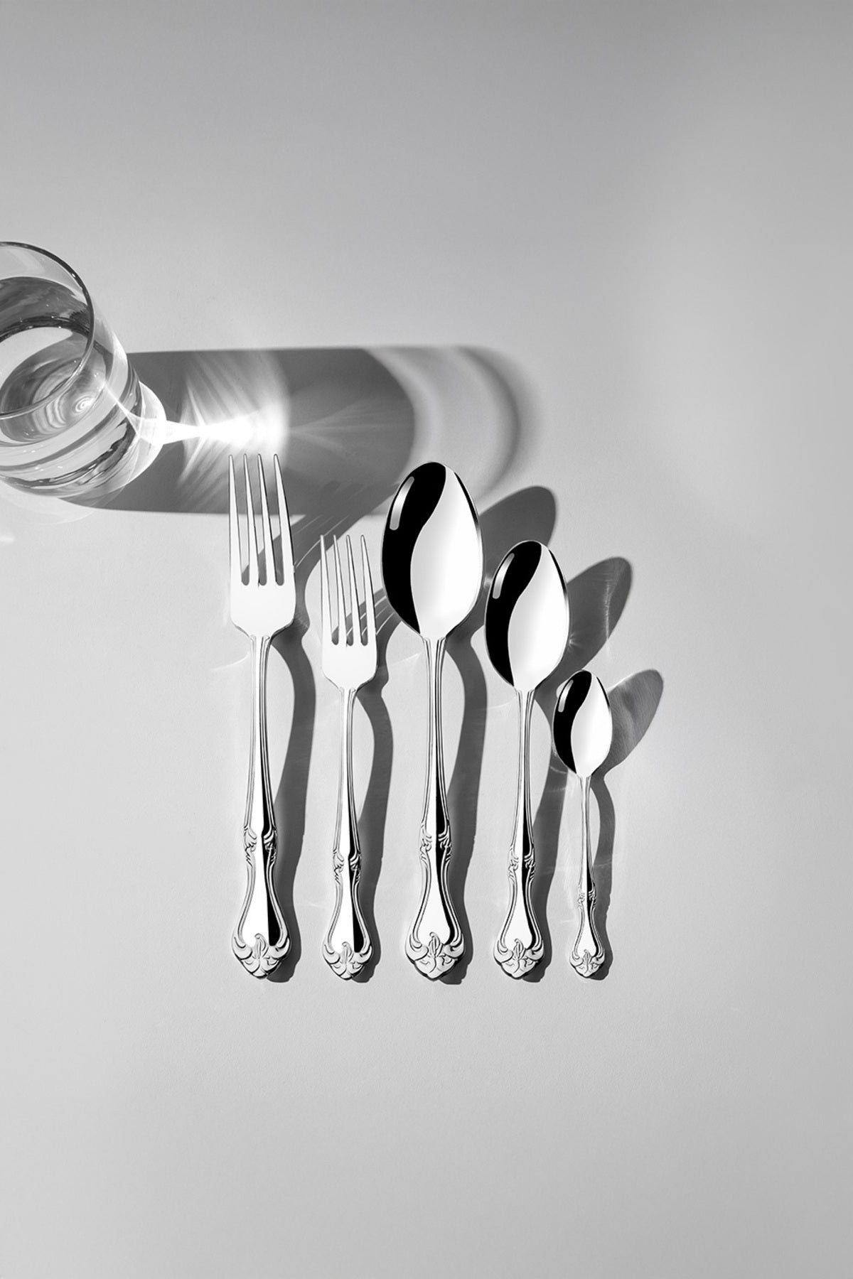 Nehir lalezar Plain 6 Place Setting 30 Piece Boxed Fork Spoon Set - MALLTURK
