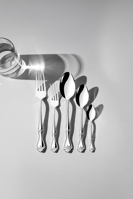 Nehir lalezar Plain 6 Place Setting 30 Piece Boxed Fork Spoon Set - MALLTURK