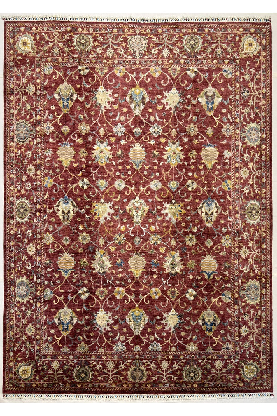 Afghan Handwoven Sultan Model Carpet, Multicolored, 100% Wool, Natural Dyes, Handcrafted Work - MALLTURK