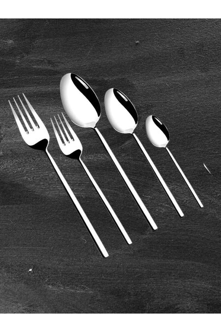 Nehir gloria 60 Piece Fork Spoon Set takimi 12 Place Setting Stainless Steel - MALLTURK