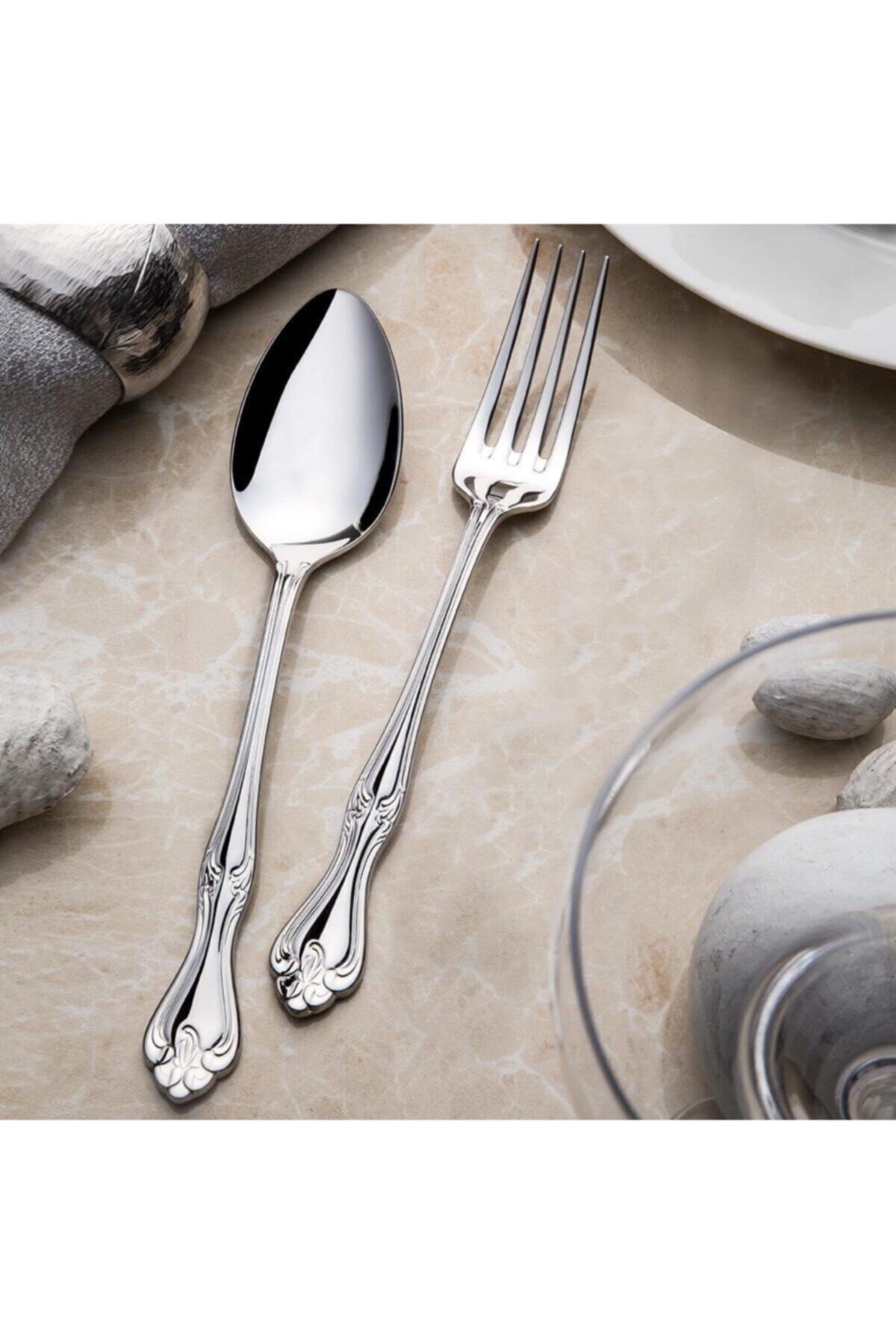 Nehir lalezar Plain Dinner Spoon 12 Pack 50 yil Warranty - MALLTURK