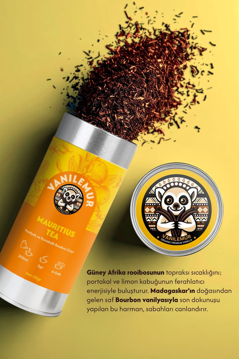 Vanilemur Rooibos Vanilla and Orange Tea – MAURiTiUS Tea | With Real Madagascar Vanilla