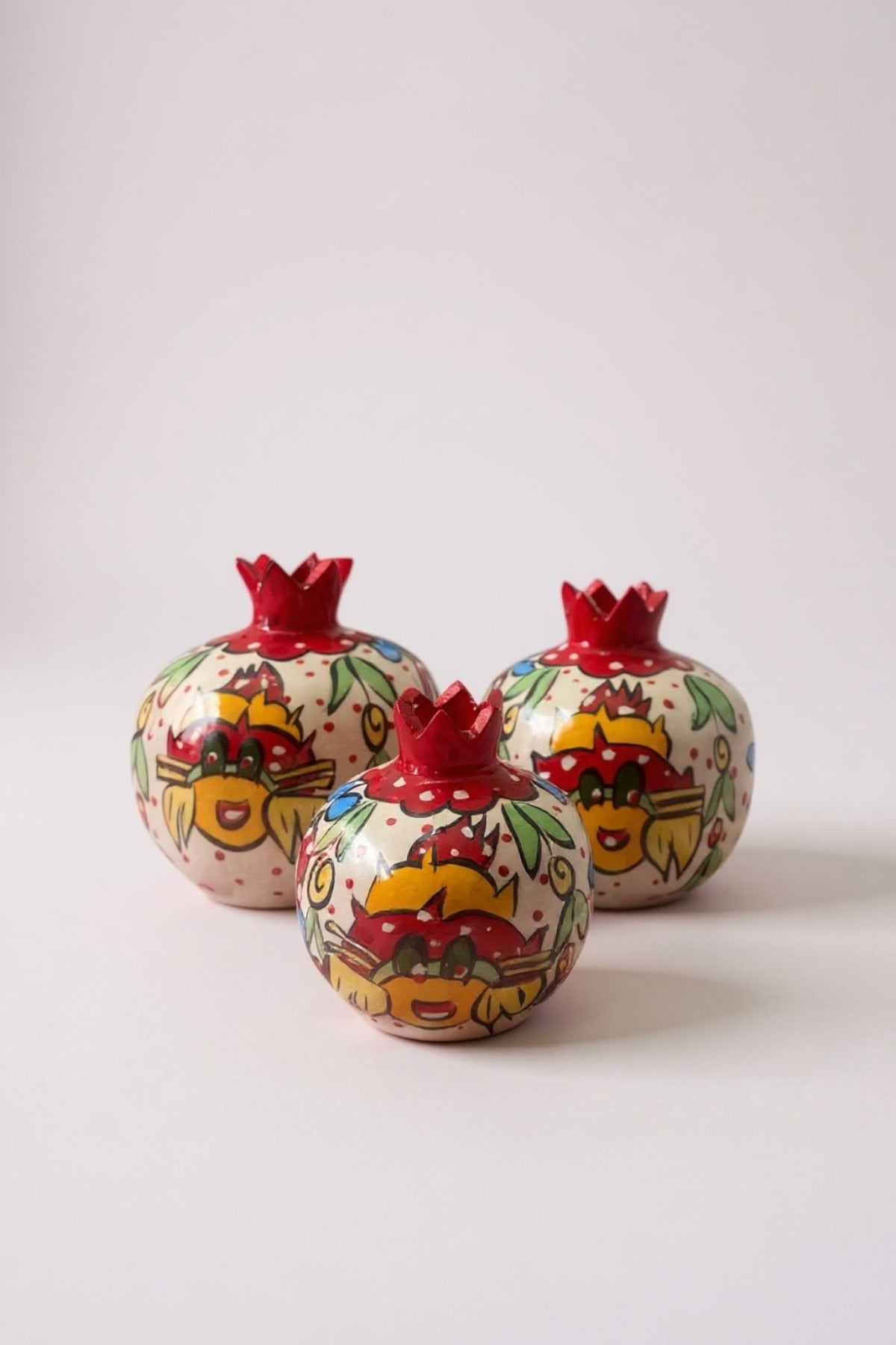 STORESZA New Year Special Collection Handmade Decorative Pomegranate Set - 3-Piece New Year Decor - MALLTURK