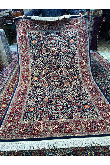 RD RAMAZAN DAG Hand Rug Art Hand-Woven Sumerbank Hereke Rug 100.Anniversary Series Lalezar Design Premium Quality Size 247x151 - MALLTURK