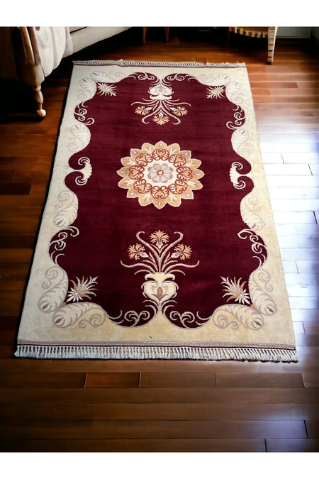 SIRVAN Rug Turkish Usak Hand-Woven Rug - 261x188 - MALLTURK