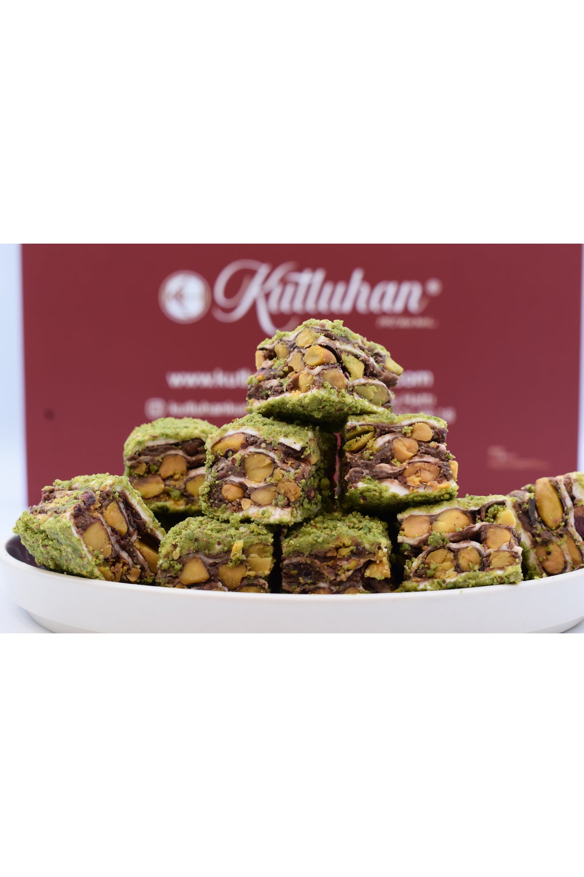 Kutluhan toz Pistachio Chocolate baklava Turkish Delight cikolata lezzetiyle 800 g - MALLTURK