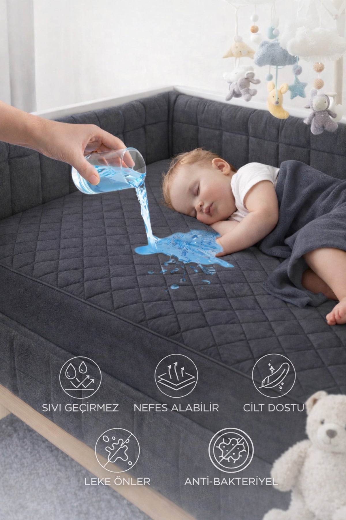 Artiva Home Collection Waterproof Cotton Quilted Baby & Kids Mattress Protector - MALLTURK