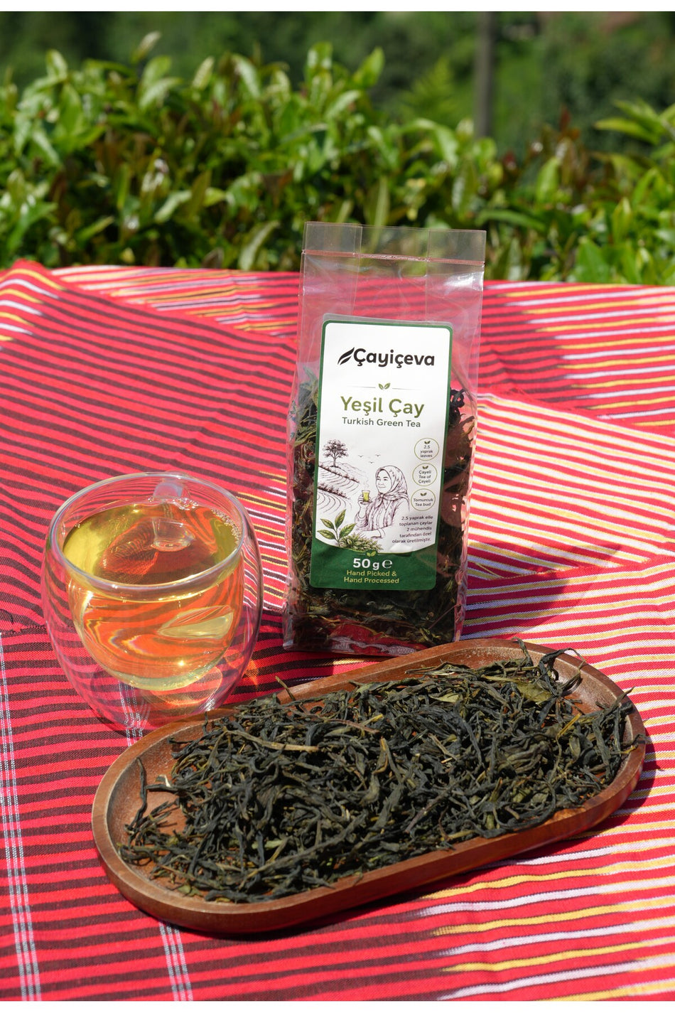 CAYICEVA handgemachter grüner Tee, ohne Zusatzstoffe, natürlicher Schwarzmeertee 50 g