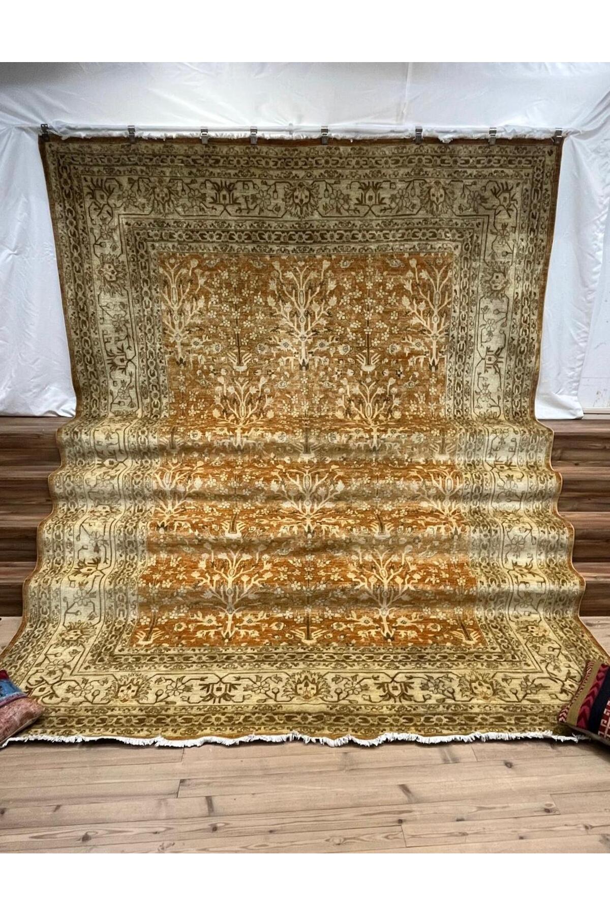 SIRVAN Rug Hand-Woven AFGAN Usak Rug - 407 x 303 - MALLTURK