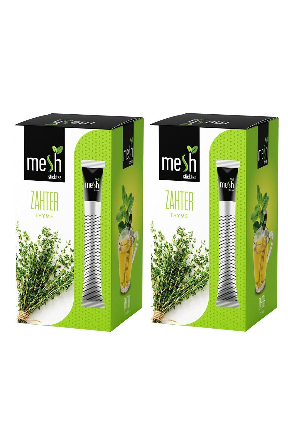 Mesh Stick Thyme Tea 100% Natural Additive-Free Herbal Tea 2 Packs in 1