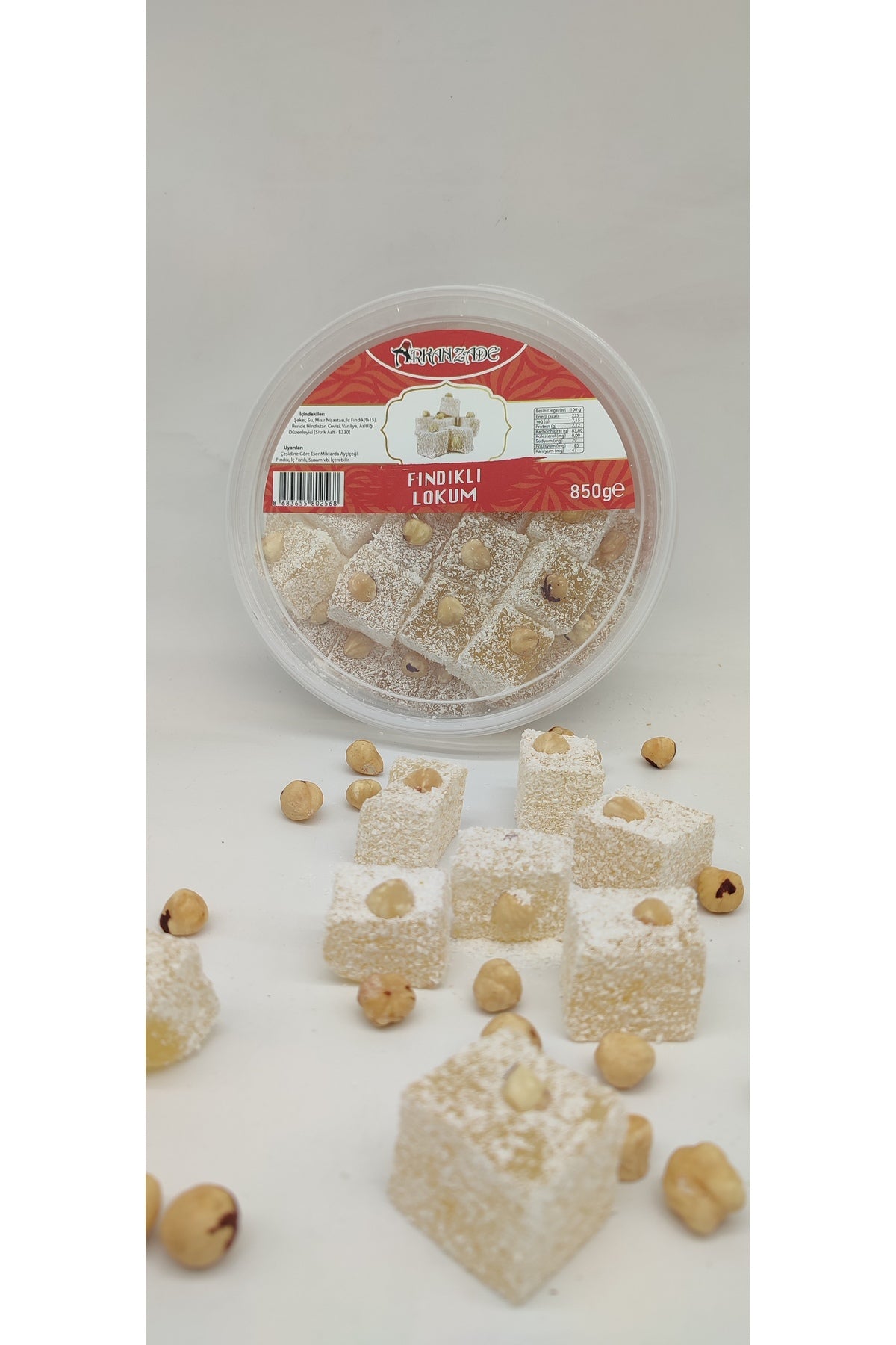 ARKANZADE 850gr Hazelnut Turkish Delight - MALLTURK