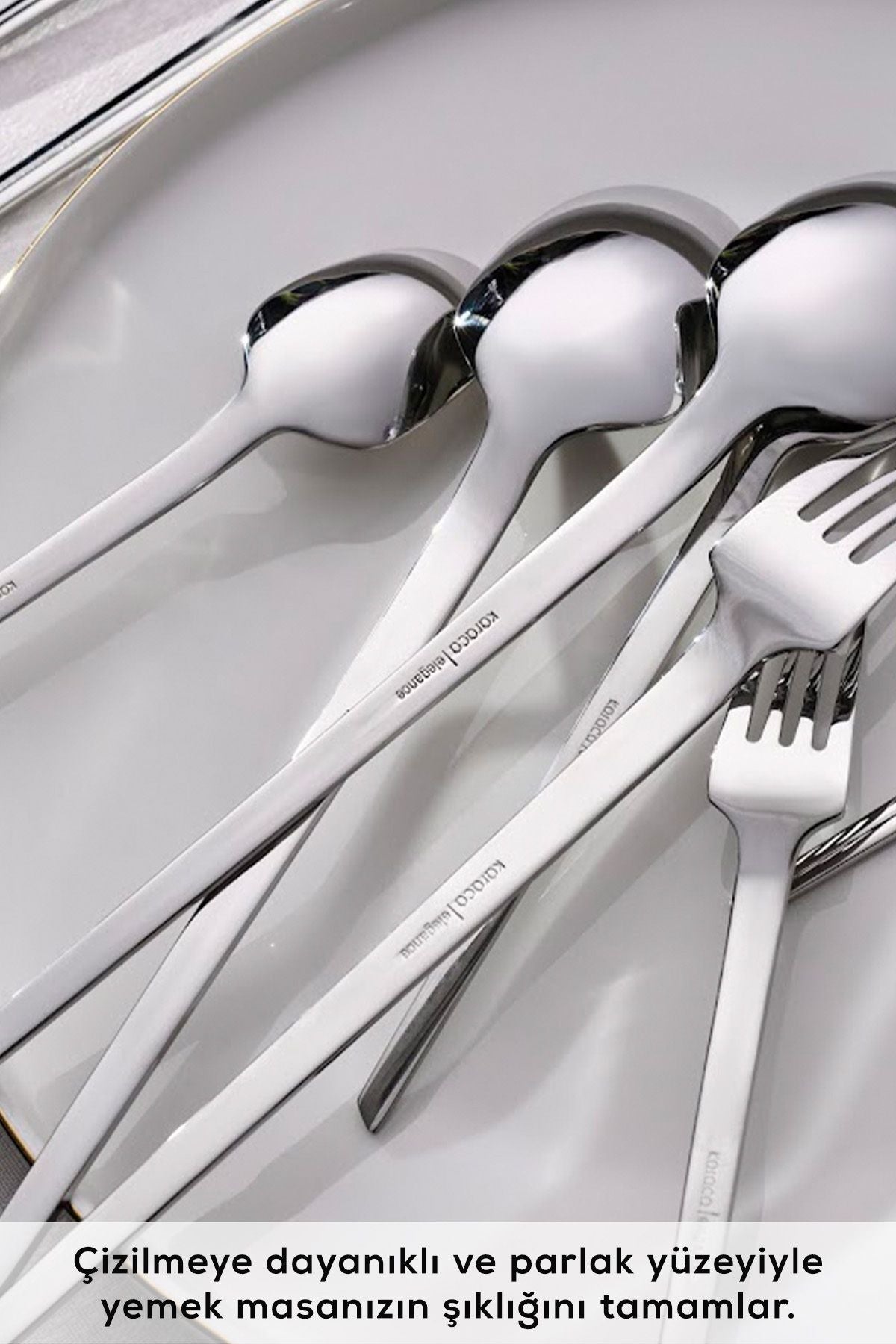 Karaca midway 84 Piece 12 Place Setting Flatware Set - MALLTURK