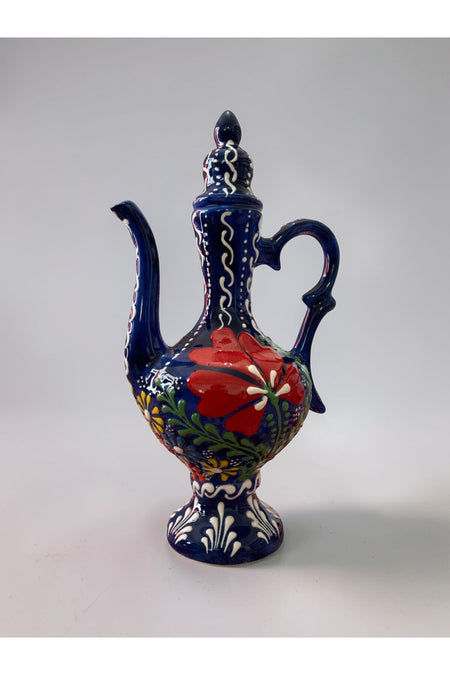 YOOS Handmade 25cm Embossed and Lace Work Decorative Antique Ewer Ceramic Vase - MALLTURK