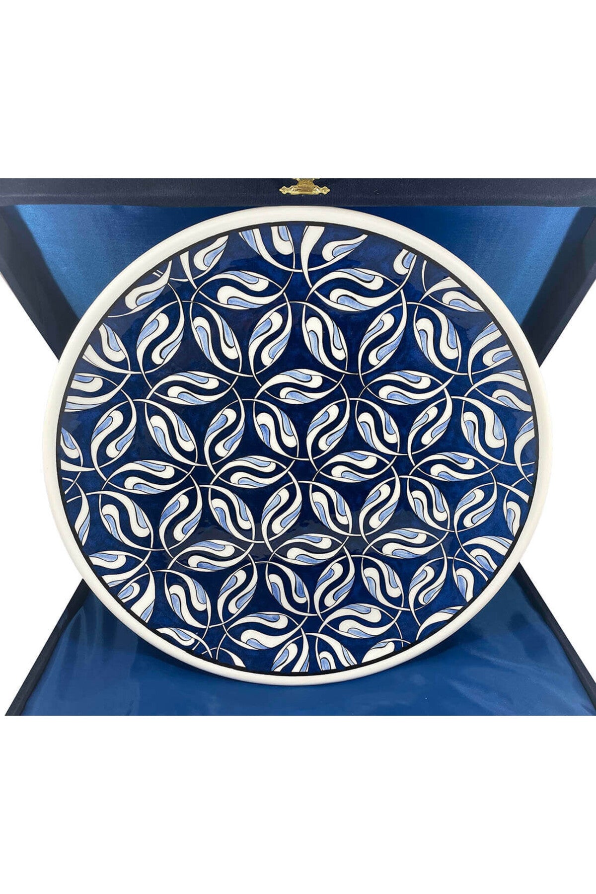 Cini Evi Institution Special Blue White Tile Plate - MALLTURK