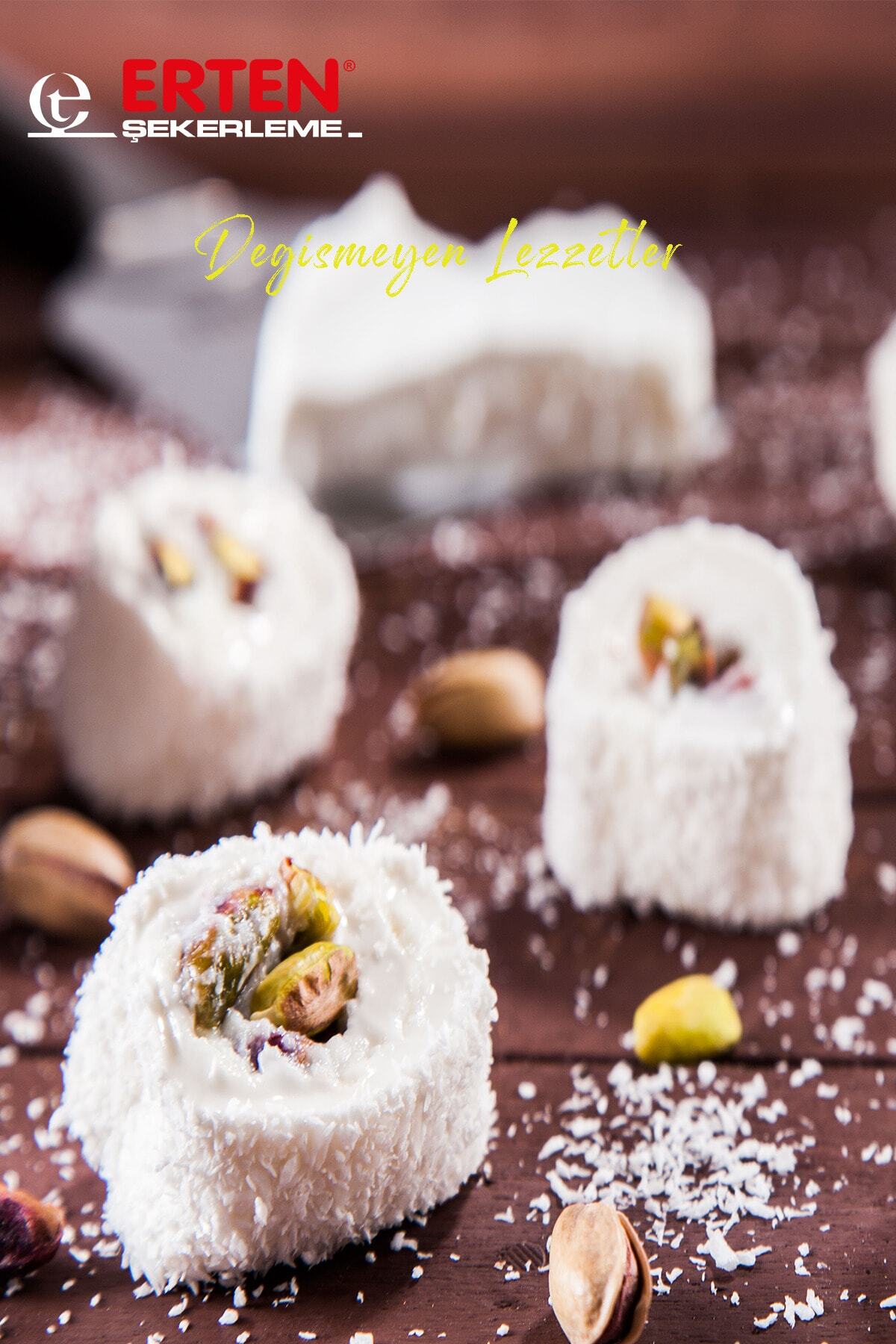 Erten sekerleme gunluk Sultan Style manda Cream Flavored Pistachio Turkish Delight 500 g - MALLTURK
