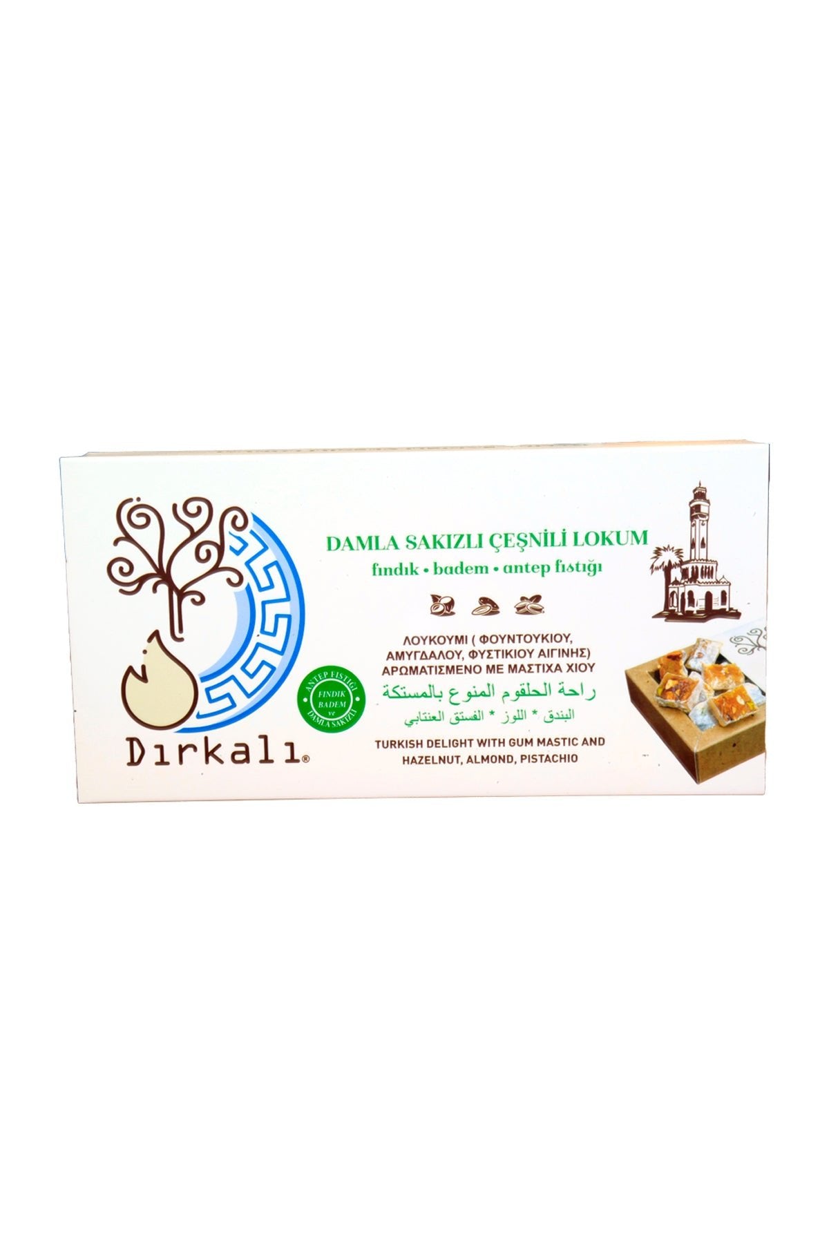 DIRKALI cesnili Mastic Flavored Turkish Delight 250 g - MALLTURK
