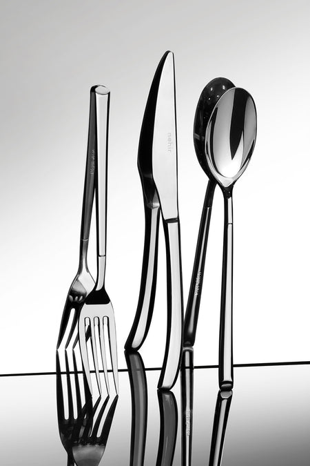 Nehir elegance Plain 12 Place Setting 84 Piece deri Boxed Flatware Set - MALLTURK