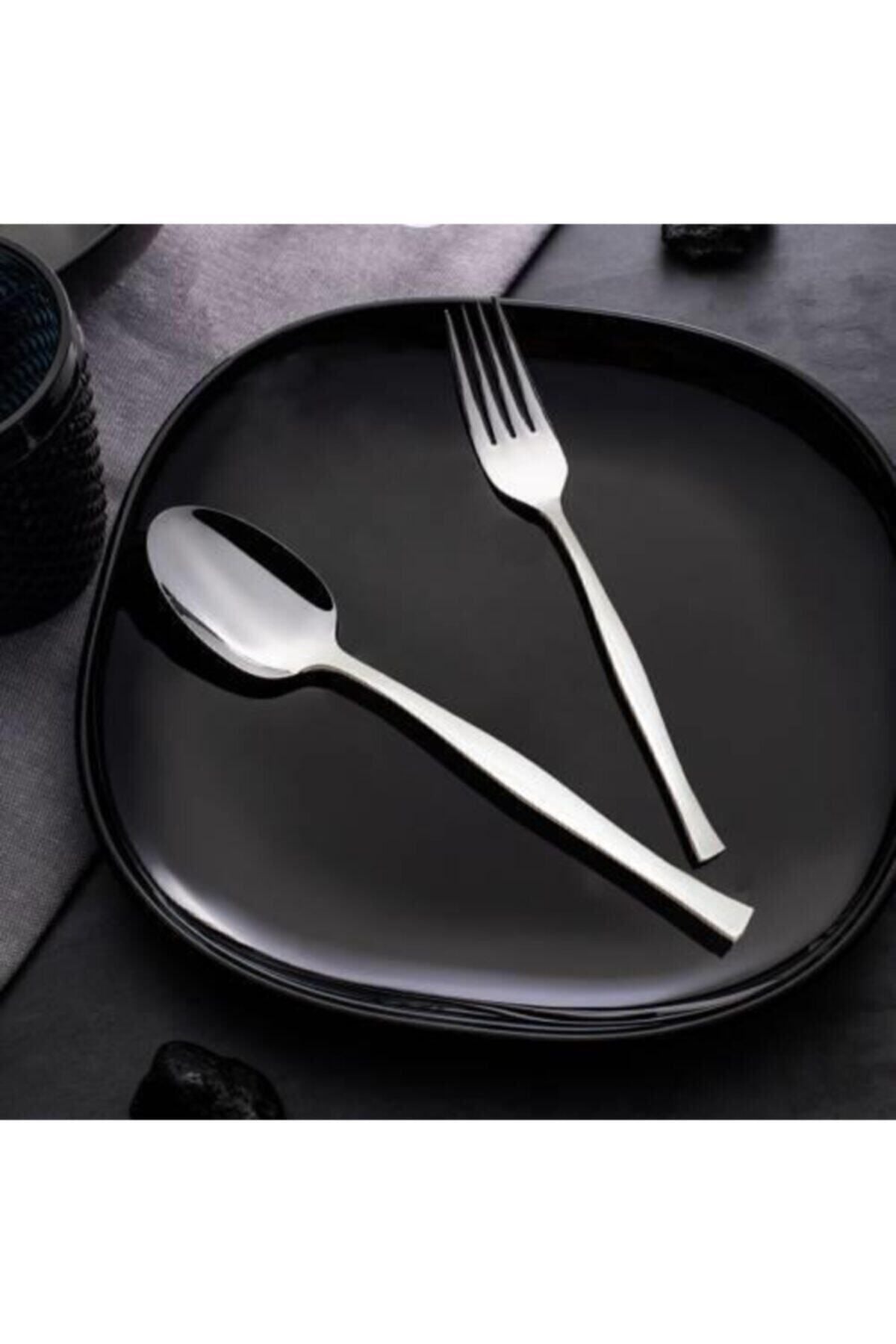 Nehir zarif Plain Model Dessert Spoon 12 Pack - MALLTURK