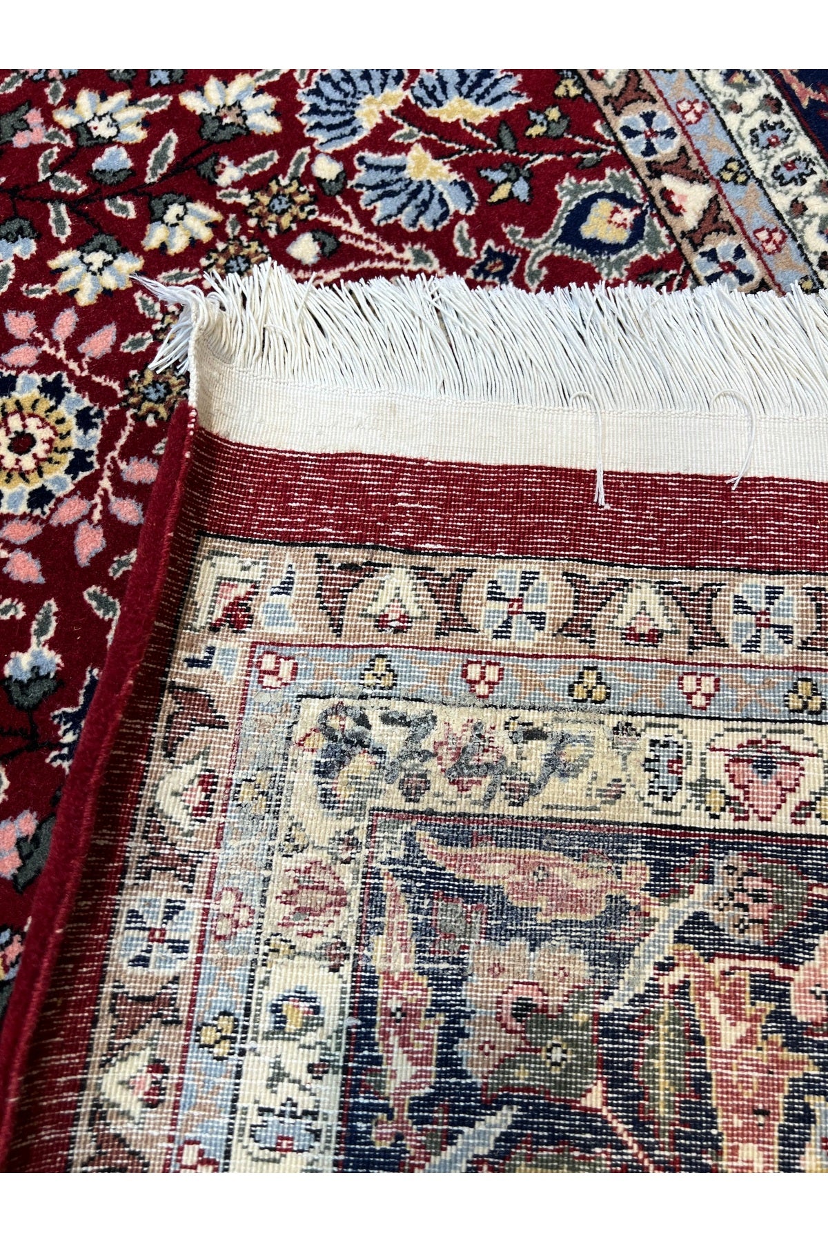 RD RAMAZAN DAG Hand Rug Art Hand-Woven Sumerbank Hereke Rug Signed Seven Mountains Flower Premium Quality Size 304x203 - MALLTURK