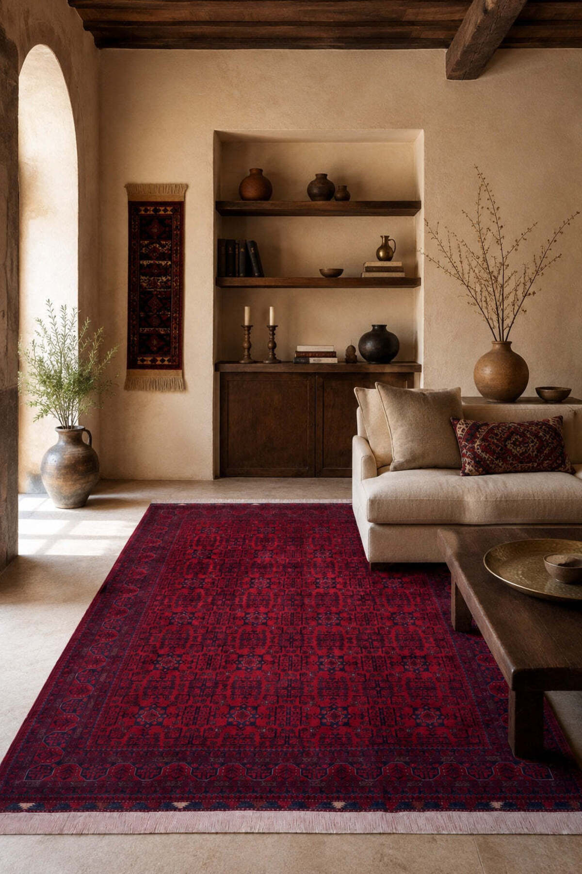 Naar Rug Afgan Bilcik Hand-Woven Wool Rug 172x238 - MALLTURK