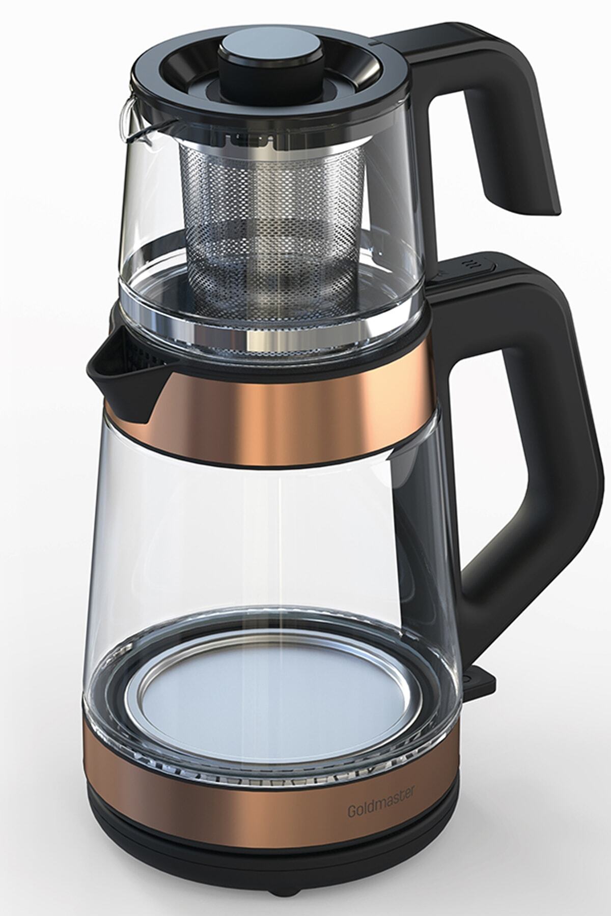 GoldMaster Yenidem GM-8325 Rose Gold 1900W Glass Tea Maker - MALLTURK