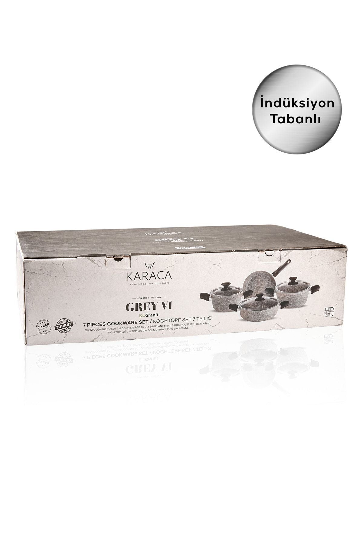 Karaca Biogranit Grey New 7 Piece Cookware Set