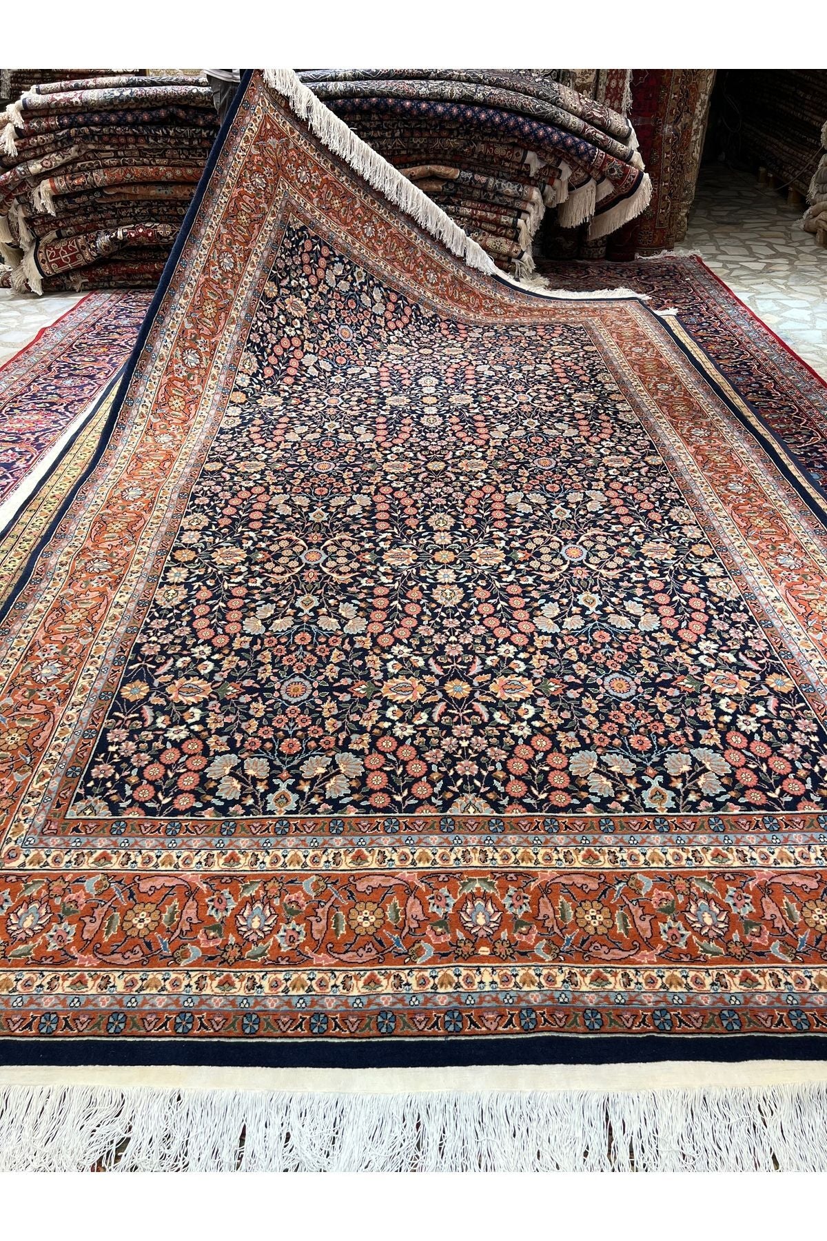 RD RAMAZAN DAG Hand Rug Art Hand-Woven Hereke Rug Seven Mountains Flower 320x200 - MALLTURK