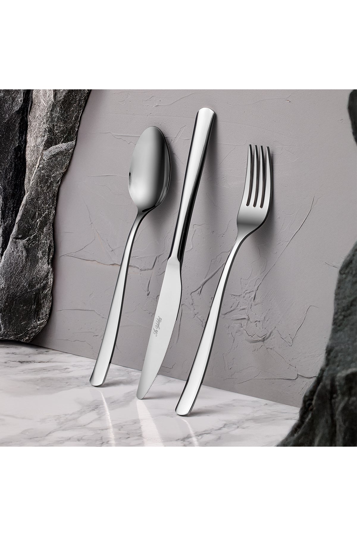 Aryildiz caliva 60 Piece 12 Place Setting Flatware Set - MALLTURK
