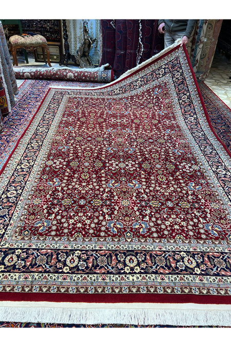 RD RAMAZAN DAG Hand Rug Art Hand-Woven Sumerbank Hereke Rug Signed Seven Mountains Flower Premium Quality Size 303x203 - MALLTURK