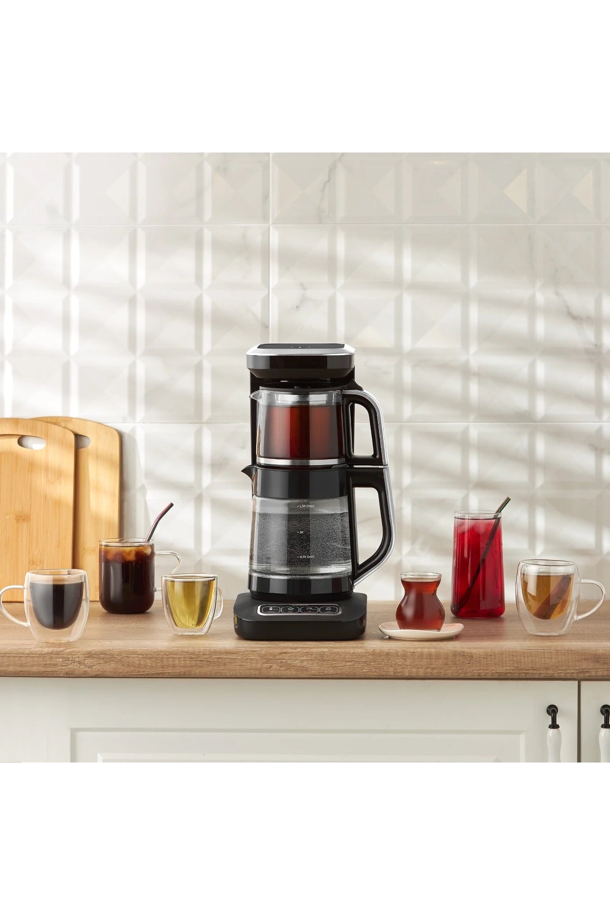 Karaca Tea Lover Robotea Pro 4 in 1 Talking Tea Maker, Water Heater, Filter Coffee Maker - MALLTURK