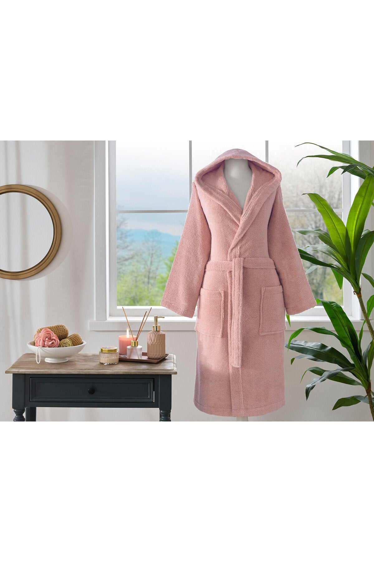 Ozdilek Woven Hooded Bathrobe - MALLTURK