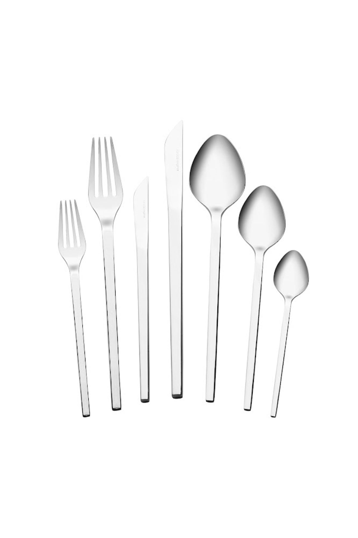 Karaca elegance monolith platin 12 Place Setting 84 Piece Flatware Set - MALLTURK