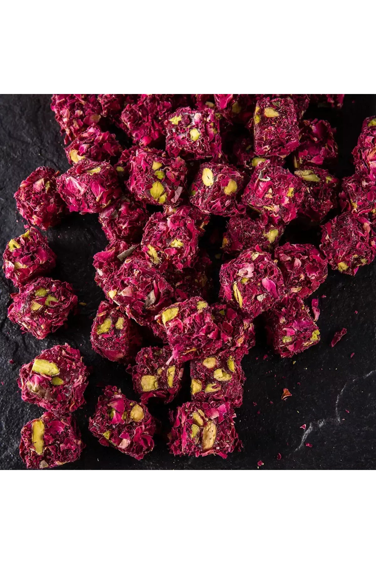Pirsefa Pistachio Rose Petal Double Roasted Turkish Delight 400 g kutu