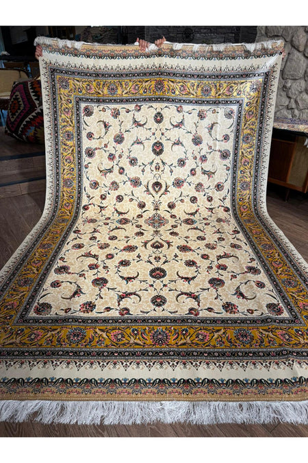 Rustikev Iranian Silk BABILBAHCESI Rug - MALLTURK